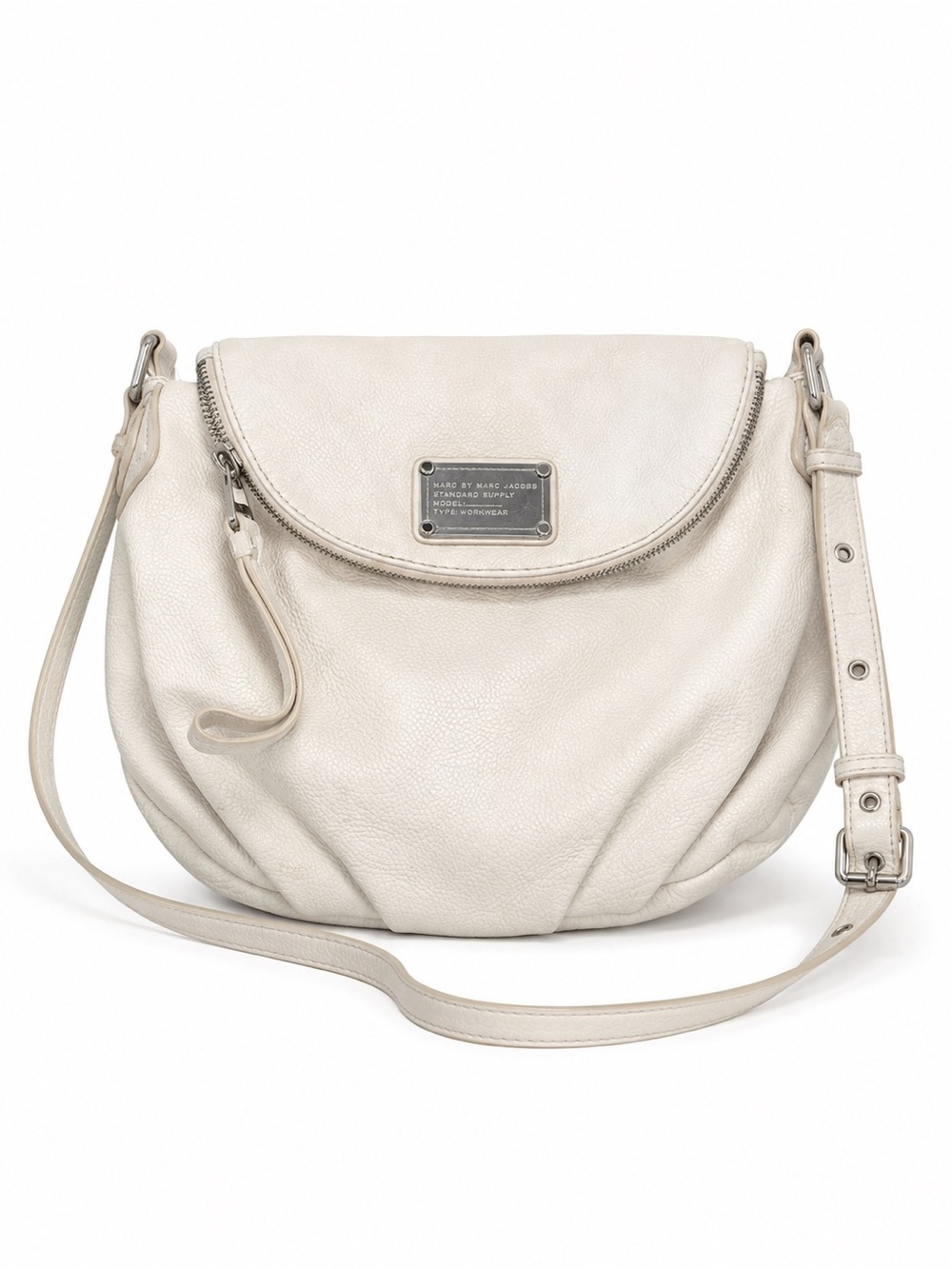 Marc by Marc Jacobs Classic Q Natasha Ivory Leather Crossbody Bag - Picture 1 of 12